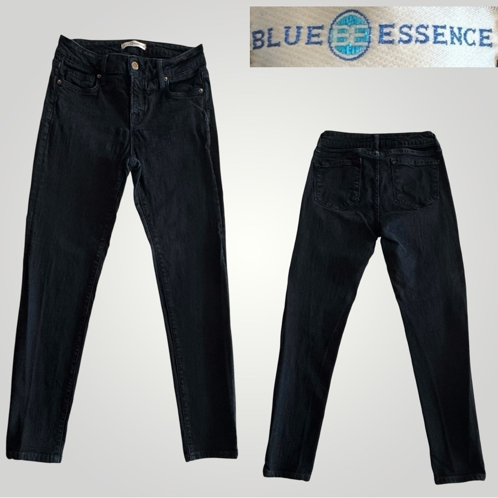 BLUE ESSENCE Slim Leg Black Jeans - Picture 4 of 8